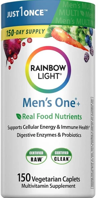 레인보우라이트 남성 원 데일리 멀티비타민 Rainbow Light Men's One Multivitamin, 1개, 150정 - 쿠팡