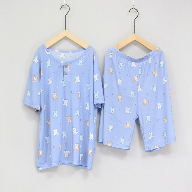 [서울양품점] 남주니어 아이스쿨 냉감 캐릭터 반팔상하세트 아동잠옷 홈웨어 실내복