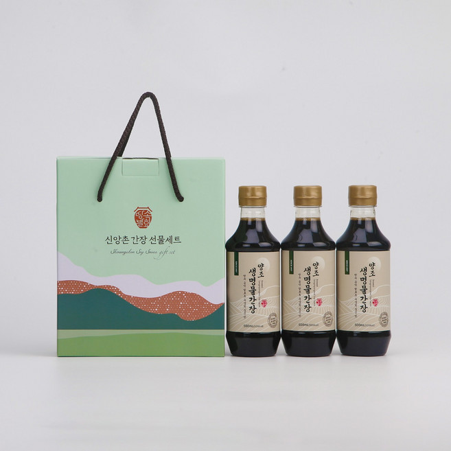 신앙촌 양조 생명물간장 선물세트 K3호 명절 발효 집들이 답례품 본사직영, 3개, 500ml