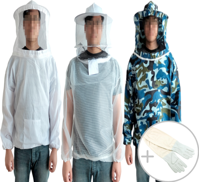 양봉옷 양봉작업복 벌초 해충작업복 3종 상의 양봉장갑 세트, 면 양봉옷, 1개