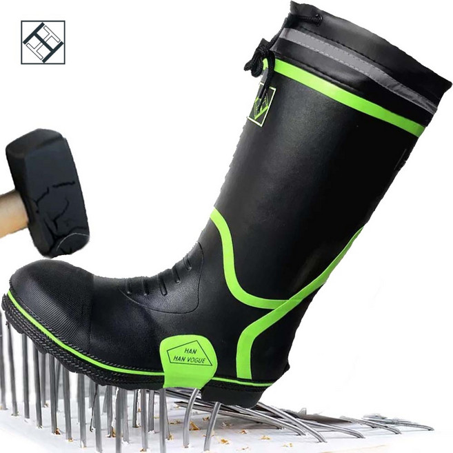 안전장화 미끄럼방지 방수 작업화 롱 현장장화 안전부츠