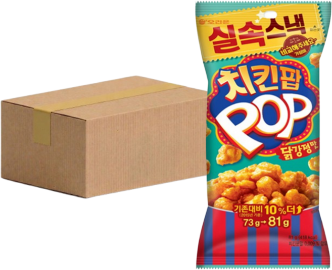 오리온 치킨팝 닭강정맛 대용량, 81g, 16개