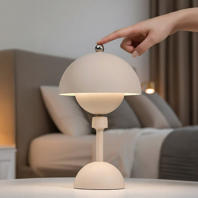 르엘 스위블 조명 무선 LED 침실 수면등 무드등, 베이지