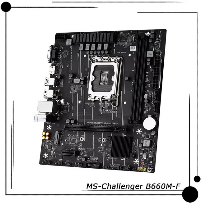 MAXSUN 마더보드 B660 칩셋 지지대 12 세대 코어 LGA1700 DDR4 듀얼 소켓 MS-Challenger B660M-F, 01 마더 보드