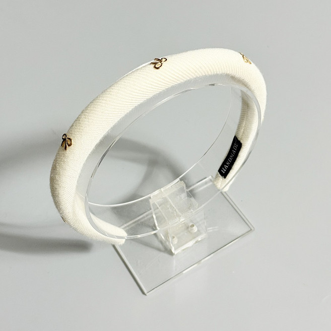 반반하니 골드 쁘띠리본 편안한 여자 헤어밴드 머리띠