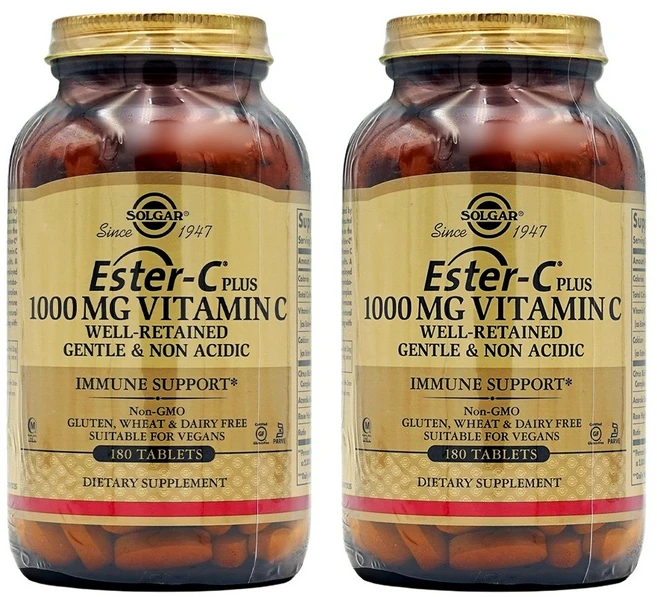 솔가 에스터 C 1000mg 비타민C 180정 x 2개 - 쿠팡