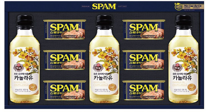 CJ제일제당 스팸 복합 2호 선물세트 (쇼핑백포함) 1BOX(4입), 1개