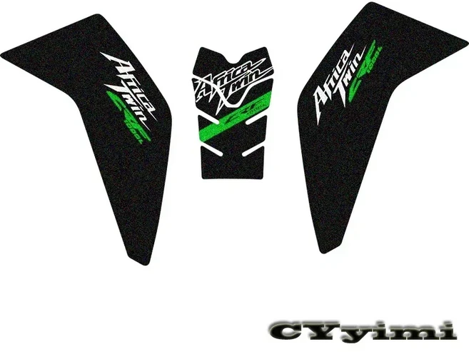 미끄럼 방지 측면 연료 탱크 스티커 CRF1000L 아프리카 트윈 L 어드벤처 스포츠 2016 용 패드, 06 green
