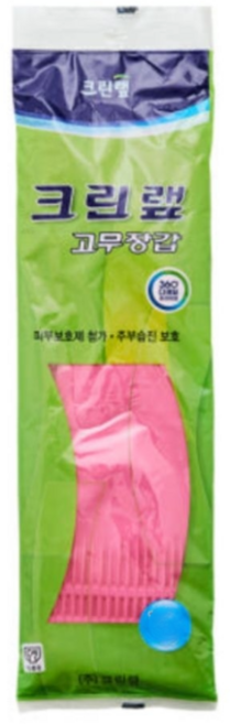 크린랲 고무장갑, ALL COLOR P(분홍), 대(L), 10개