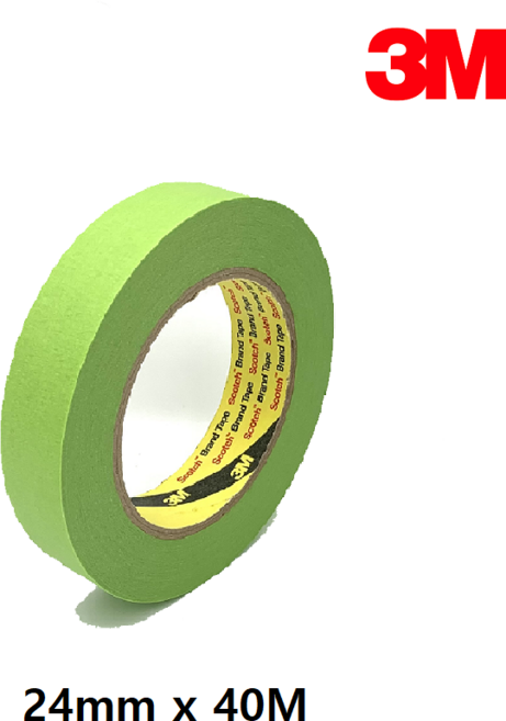 3M 종이 내열 마스킹테이프 233 차량용 24mm x 40M, 2개