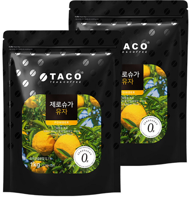 타코 제로슈가 유자 파우더, 1kg, 2개, 1개입
