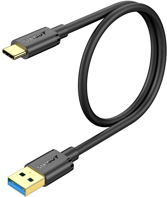 SUNGUY USB C타입 고속 충전 케이블 안드로이드오토 스마트폰 데이터전송 10Gbps 18W, 1개, 그레이, 0.6m