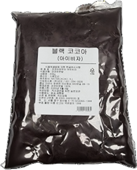 선인]블랙 코코아 200g 소포장 검은색 카카오분말, 1개