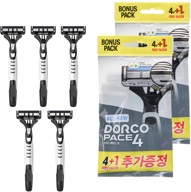 PACE ALL NEW 페이스 포 휴대용 면도기, 5개입, 2개