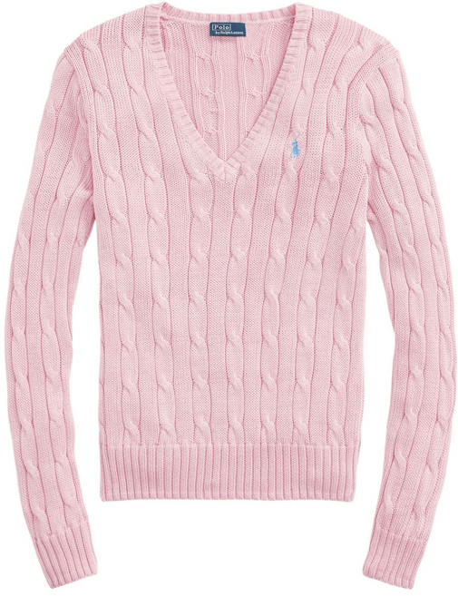 폴로랄프로렌 케이블 니트 V넥 스웨터