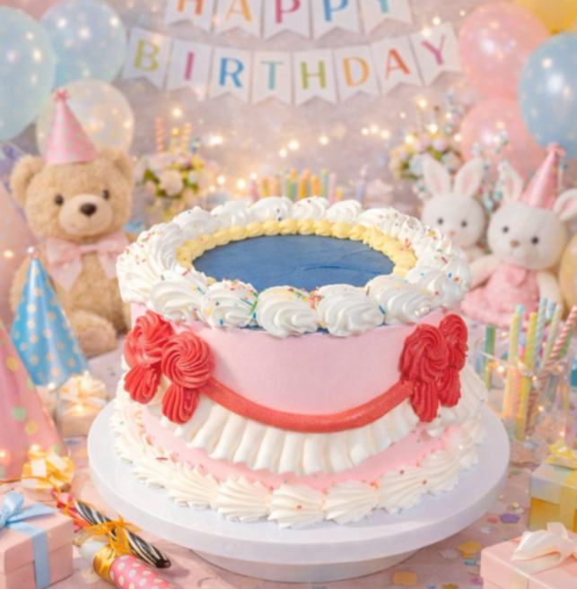 고퀄리티 케이크 모형 브라이덜샤워 생일 축하 파티용 홀케이크 모형 피크닉 베이커리 카페 인테리어 빵 디저트 샘플 모형 감성 촬영 소품 진열용 진짜같은 케익, 클래식 레드리본 생크림 케이크