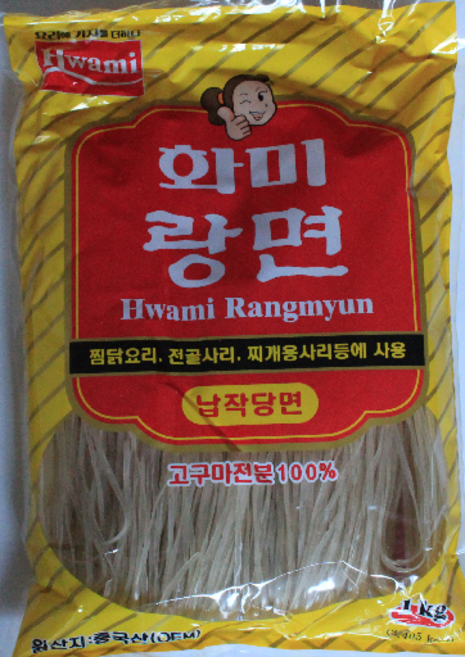 화미 납작한 당면, 1kg, 2개