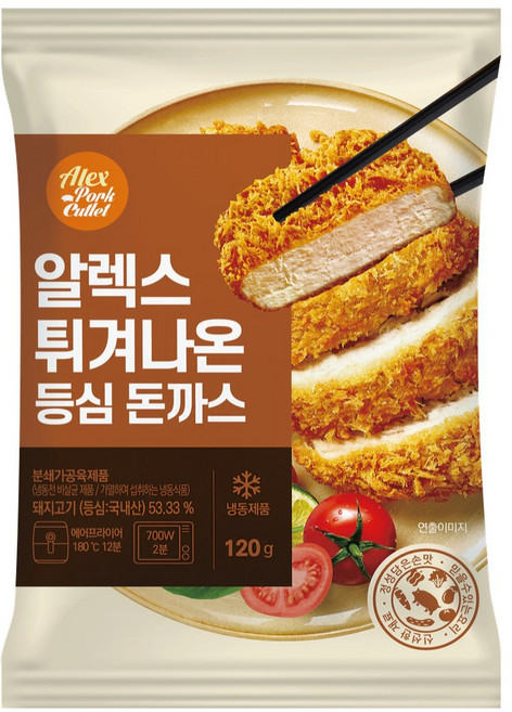 알렉스 튀겨나온 돈까스10팩, 10개, 120g