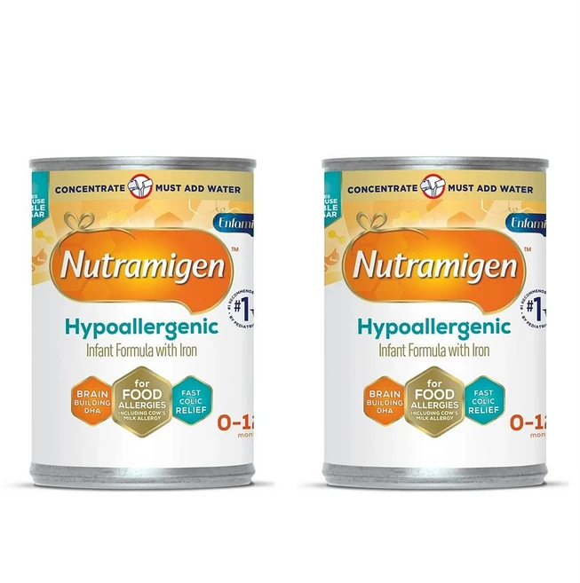 엔파밀 Nutramigen 하이포알러제닉 베이비 포뮬라캔 Nutramigen Hypoallergenic Concentrate, 2개, 384g - 쿠팡