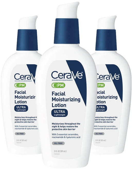 세라비 페이셜 모이스처라이징 로션 울트라 라이트웨이트, 89ml, 3개 - 쿠팡