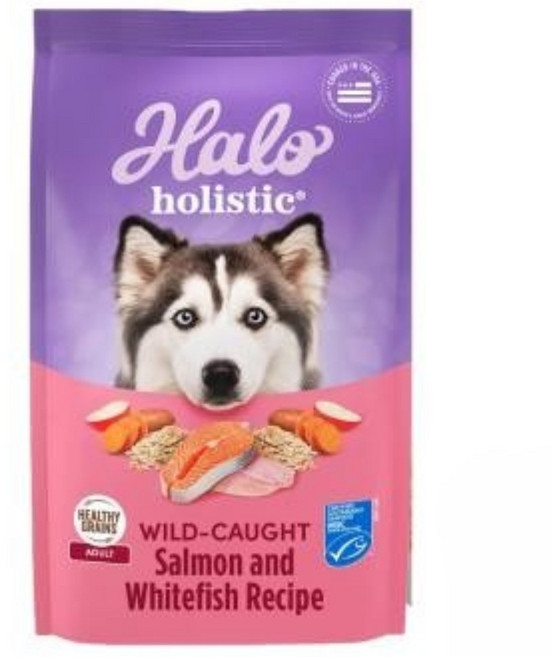 Halo嘿囉 健康糙米成犬野生鮭魚燉白魚, 4.5kg, 1個, 鮭魚+米飯