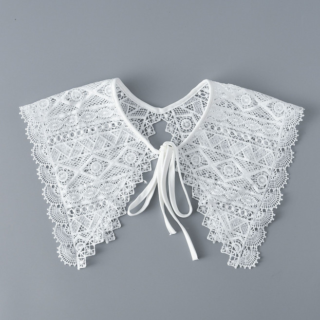 별하늘 여성 레이스 케이프 얇은 페이크카라