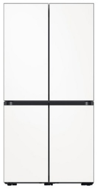 삼성전자 비스포크 프리스탠딩 4도어 냉장고 875L 방문설치, 새틴 화이트, RF85B9111W6