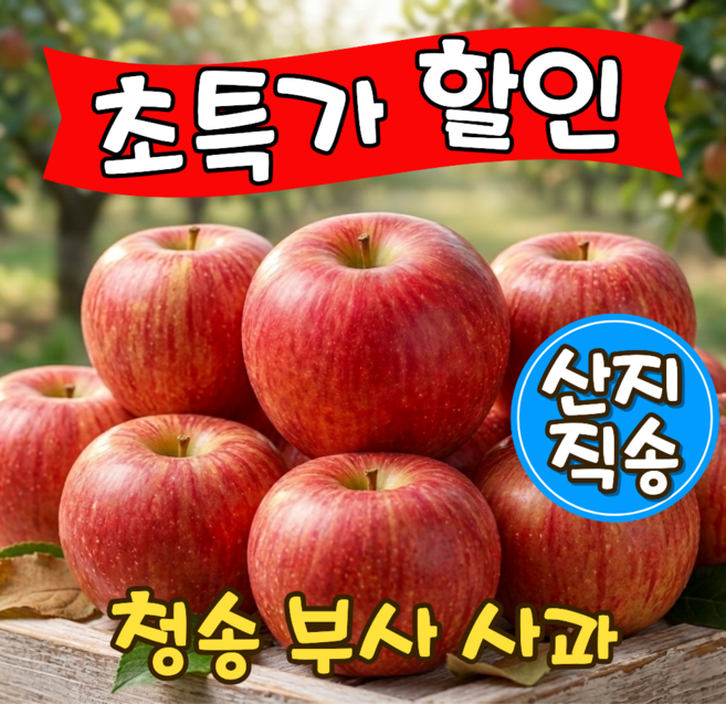 [명품사과] 15brix 아삭식감 백화점납품 부사 사과, 1박스, 2kg