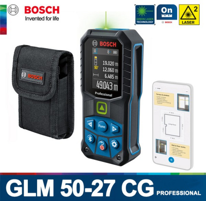 Bosch GLM 50-27 CG 녹색 레이저 측정기 거리 27cg 전문, 1개