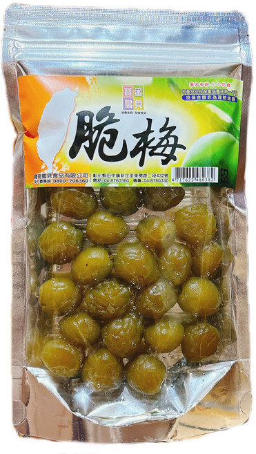 寶島蜜見 脆梅 酸甜可口 獨立包裝 台灣特產, 1個, 230g