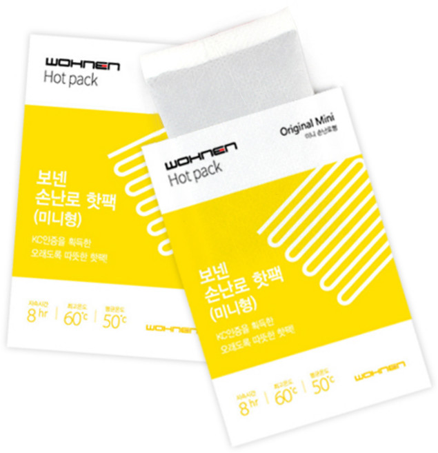 주식회사 위시 보넨 핫팩 손난로 붙이는핫팩 미니핫팩 군용 대용량, 1개