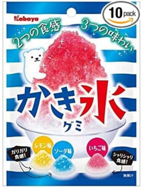 일본젤리 일본간식 카바야 식품 빙수 구미 55g10봉 일본매장상품, 55g