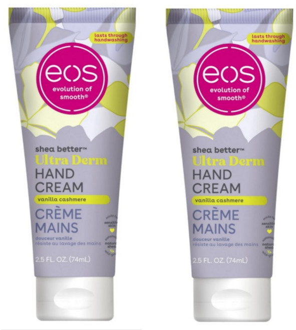 1+1 EOS 울트라 덤 핸드 크림 바닐라 캐시미어 74ml, 2개