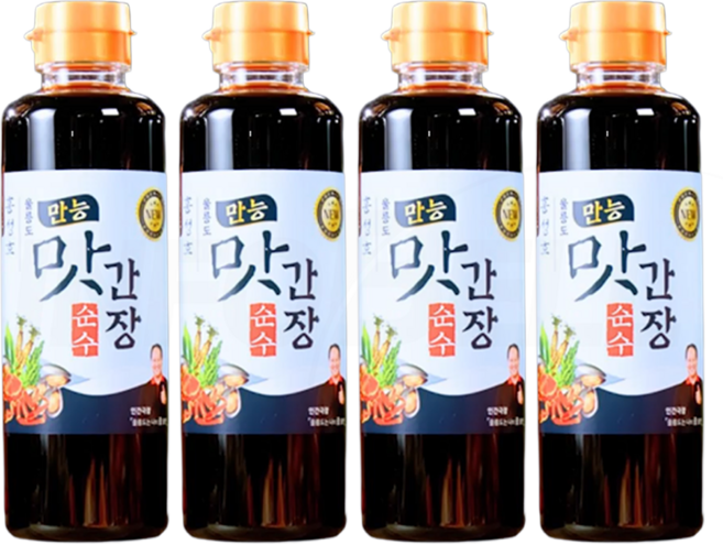 [TV홈쇼핑정품 인포벨]국물요리 비법소스 홍게 홍성호 홍석규 울릉도 만능 순수 맛간장 국간장 간장 감칠맛 조미료, 4개, 490g