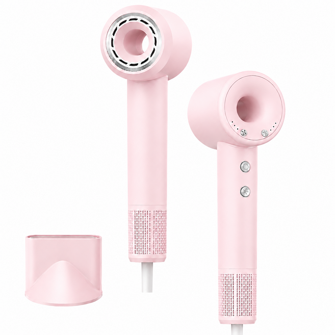 Luxeed 헤어 드라이기 초고속 BLDC모터 3억 음이온 헤어 케어 드라이어 초경량 휴대용 여행용, Brush Pink, GS86