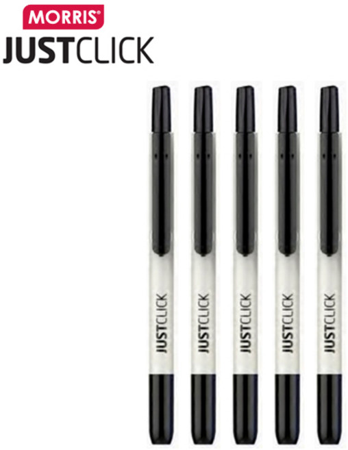 모리스 저스트클릭 네임펜F, 블랙, 5개