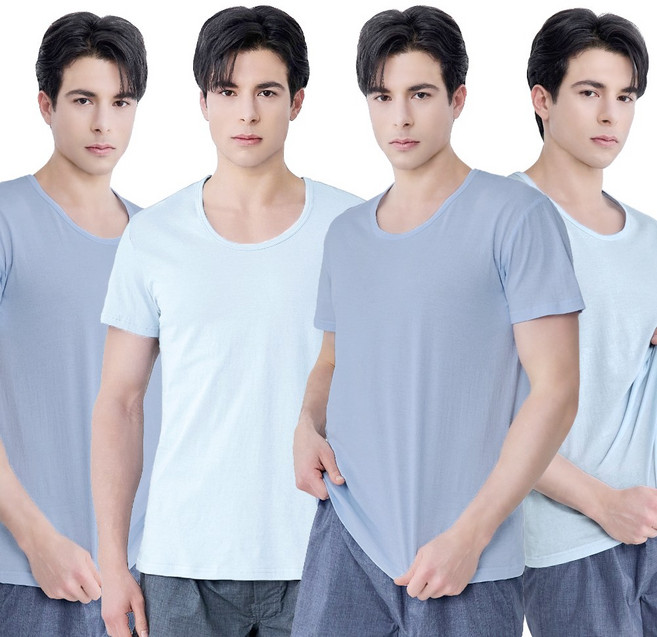 제임스딘 좋은사람들 남자 유색 반팔런닝 4매