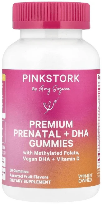 핑크스토크 임산부 멀티비타민 DHA 함유 구미젤리 Prenatal+DHA 과일맛 60개, 1개 - 쿠팡