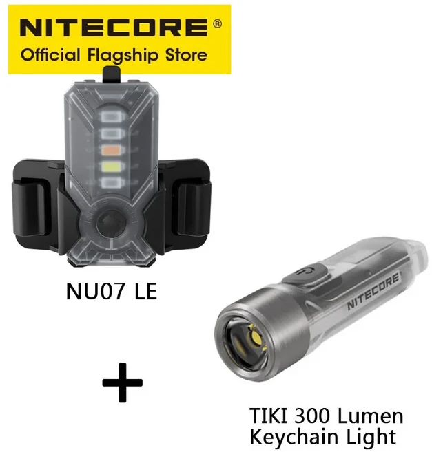 NITECORE 멀티 광원 신호 램프 헬멧 백백백용 미니 LED 조명 USB-C 충전 경고 NU07, 02 with tiki, 01 CN