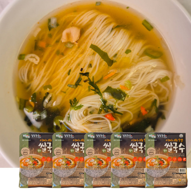 코스트코 백제 멸치쌀국수 해물육수 시원한국물 멸치맛 쌀국수 + 초코크리스피 증정, 5개, 100g