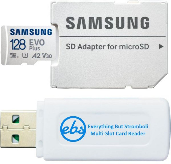 삼성 128GB EVO Plus 메모리 카드 클래스 10 마이크로SDXC 갤럭시 A15 5G A25 A35 A55 모델 휴대폰 호환 MBMC128SA 1개 포함 번들 스톰볼리, 삼성 128GB EVO Plus 메모리 카드 클래스 1