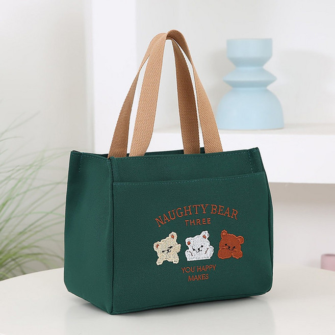 베네피온 캔버스 데일리 토트 숄더백 지퍼 에코백