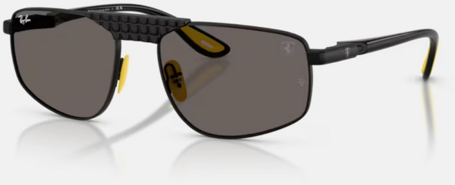 Ray-Ban雷朋 RB3776M 法拉利聯名款 金色方形金屬太陽眼鏡 時尚有型