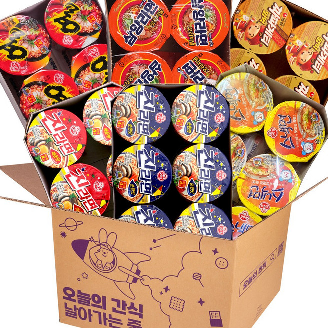 라면세트 컵라면 소컵 6종 36개 방학간식 사무실간식 비상식량 컵라면 모음, 1세트