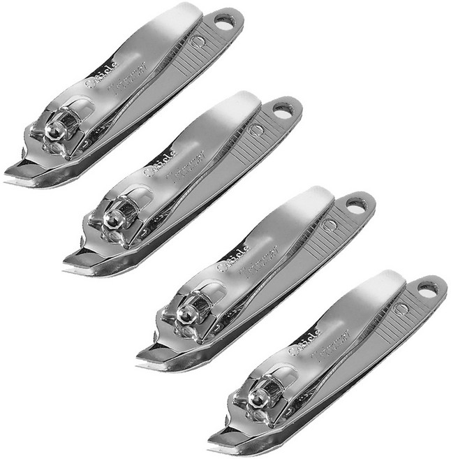 CT-118C 쓰리세븐 777 큐티클 제거 사이드깍이 손톱깍기, 실버, 4개