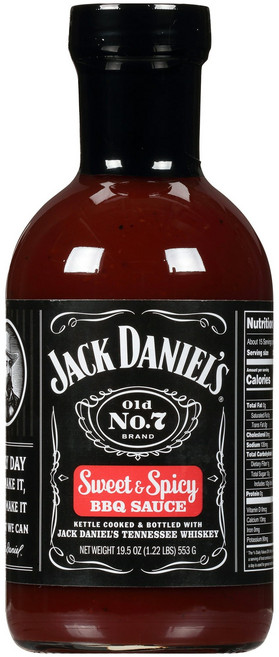 Jack Daniel's 젝다니엘 스윗앤스파이시 바비큐 소스 Sweet & Spicy BBQ Sauce 553g, 1개