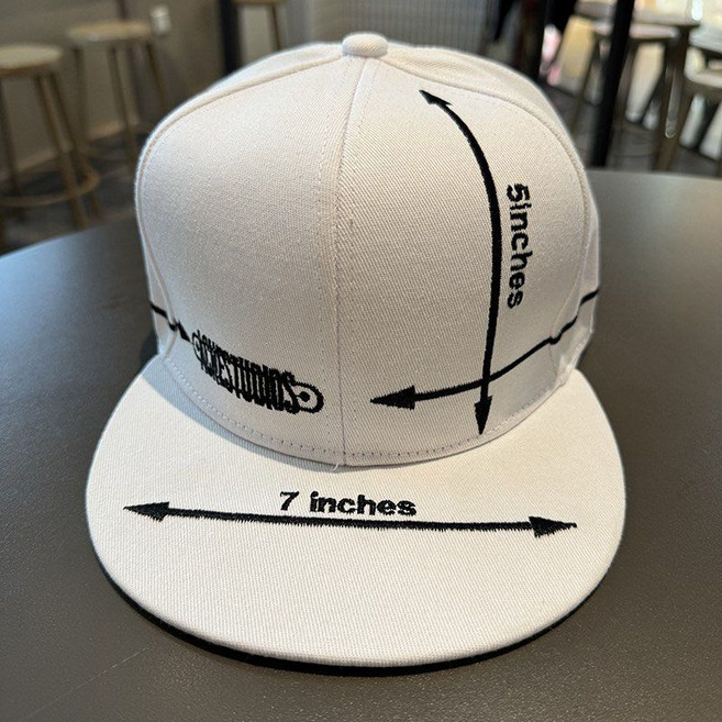 남자 스냅백 모자 힙합 스타일 평면 캡 조절 가능한 큰 머리 둘레 자수 디자인 캐주얼 모자 CBB