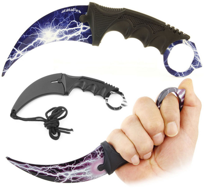 윈드폴 카람빗 나이프 칼날 없는 CP-21 연습용 칼, 블루A, 1개