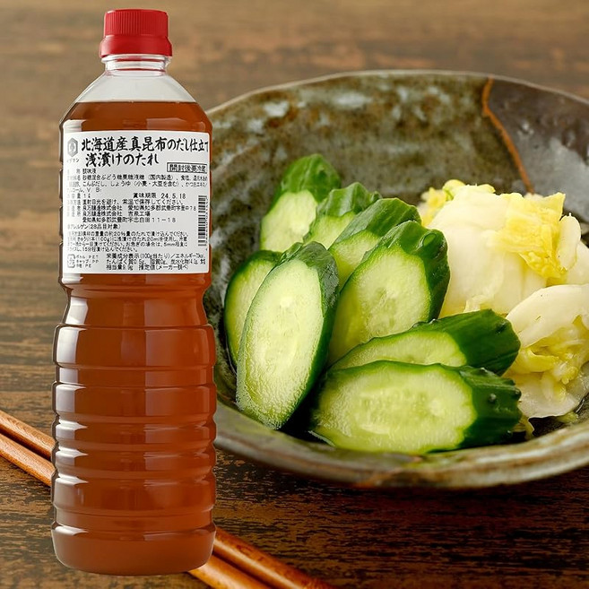 일본 이즈미만 양조 홋카이도 다시마 육수 아사즈케 절임 소스 1000ml 534357, 1L