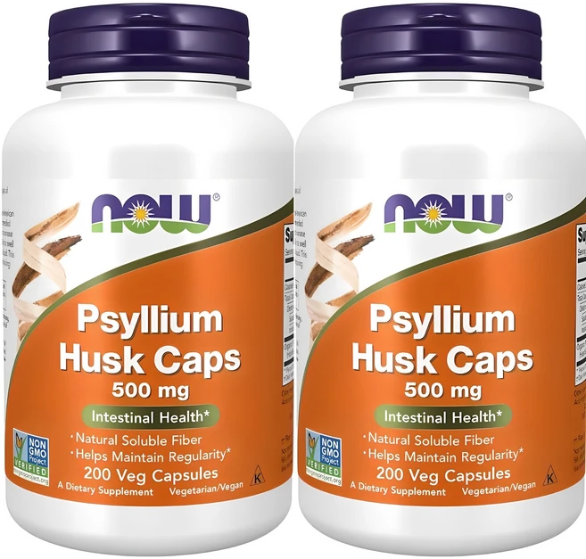 나우푸드 실리엄 허스크 500mg 캡슐, 2개, 200정 - 쿠팡